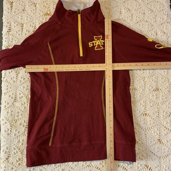 Iowa State ISU 1/4 Zip (M) Women's Top - Red Cyclones Thumb Holes Athletic Sport - Picture 8 of 10